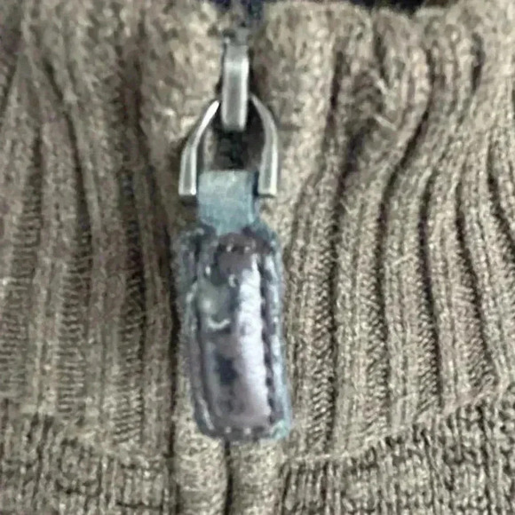 U.S. Polo Assn. Men's 1/4 Zip Pullover Sweater Brown Size L Long Sleeve - Picture 11 of 13